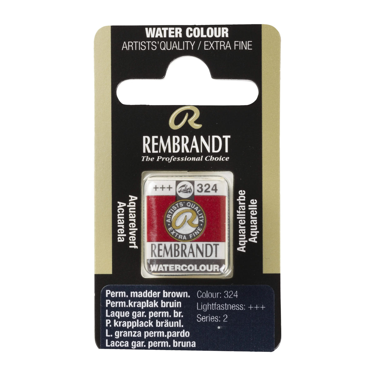 Rembrandt Aquarellfarbe Näpfchen Permanentkrapplack Braun 324 - Kidis Art