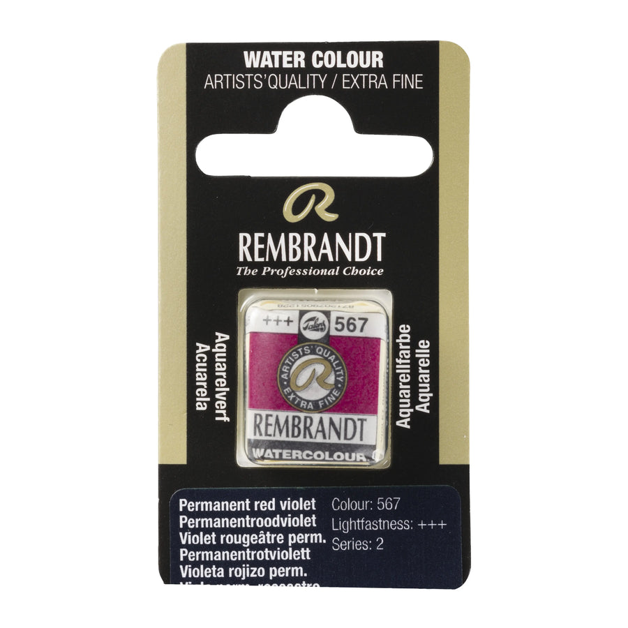 Rembrandt Aquarellfarbe Näpfchen Permanentrotviolett 567