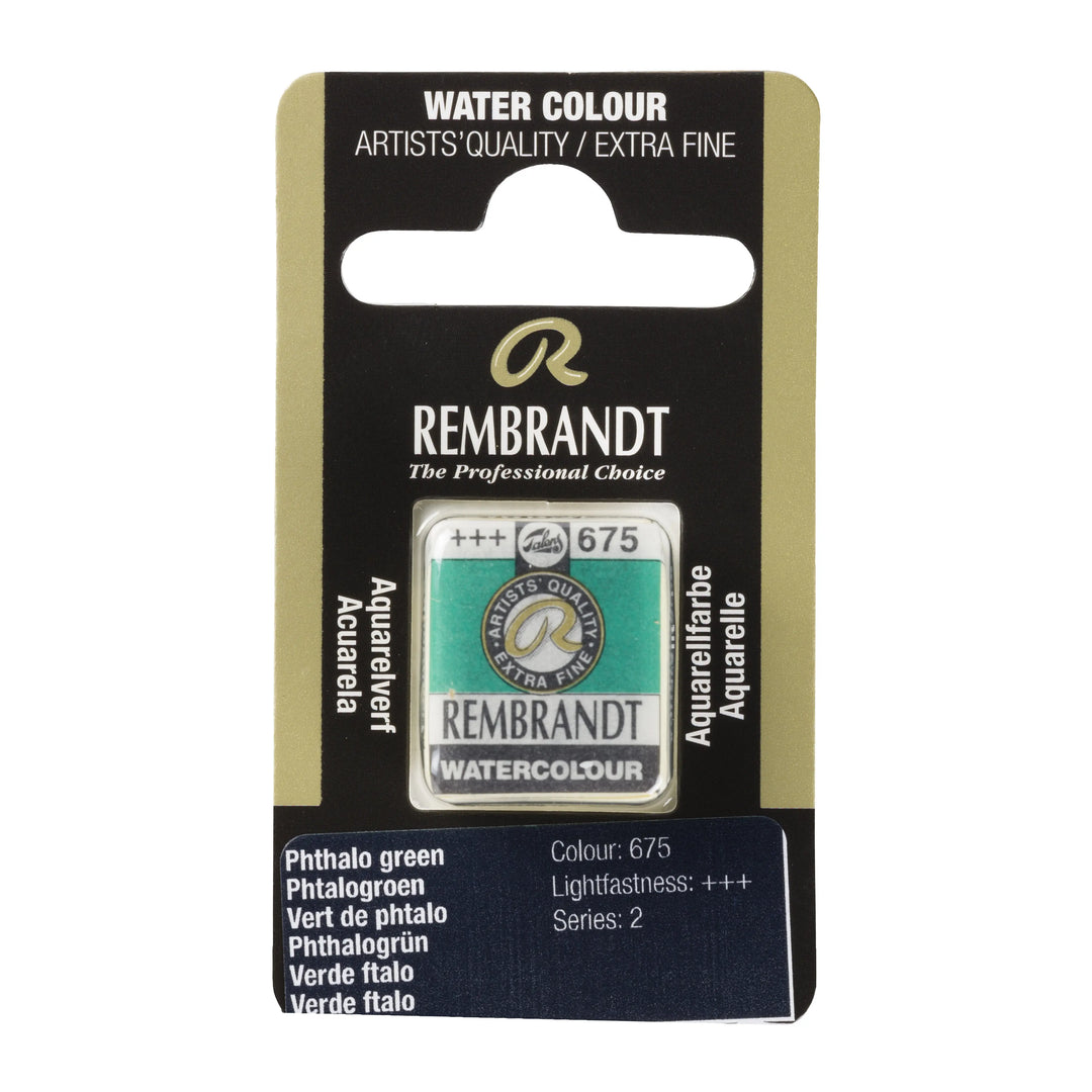 Rembrandt Aquarellfarbe Näpfchen Phthalogrün 675
