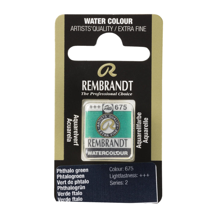 Rembrandt Aquarellfarbe Näpfchen Phthalogrün 675