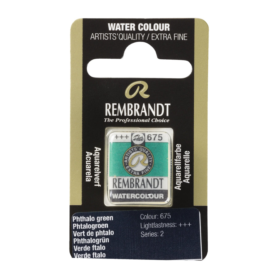 Rembrandt Aquarellfarbe Näpfchen Phthalogrün 675