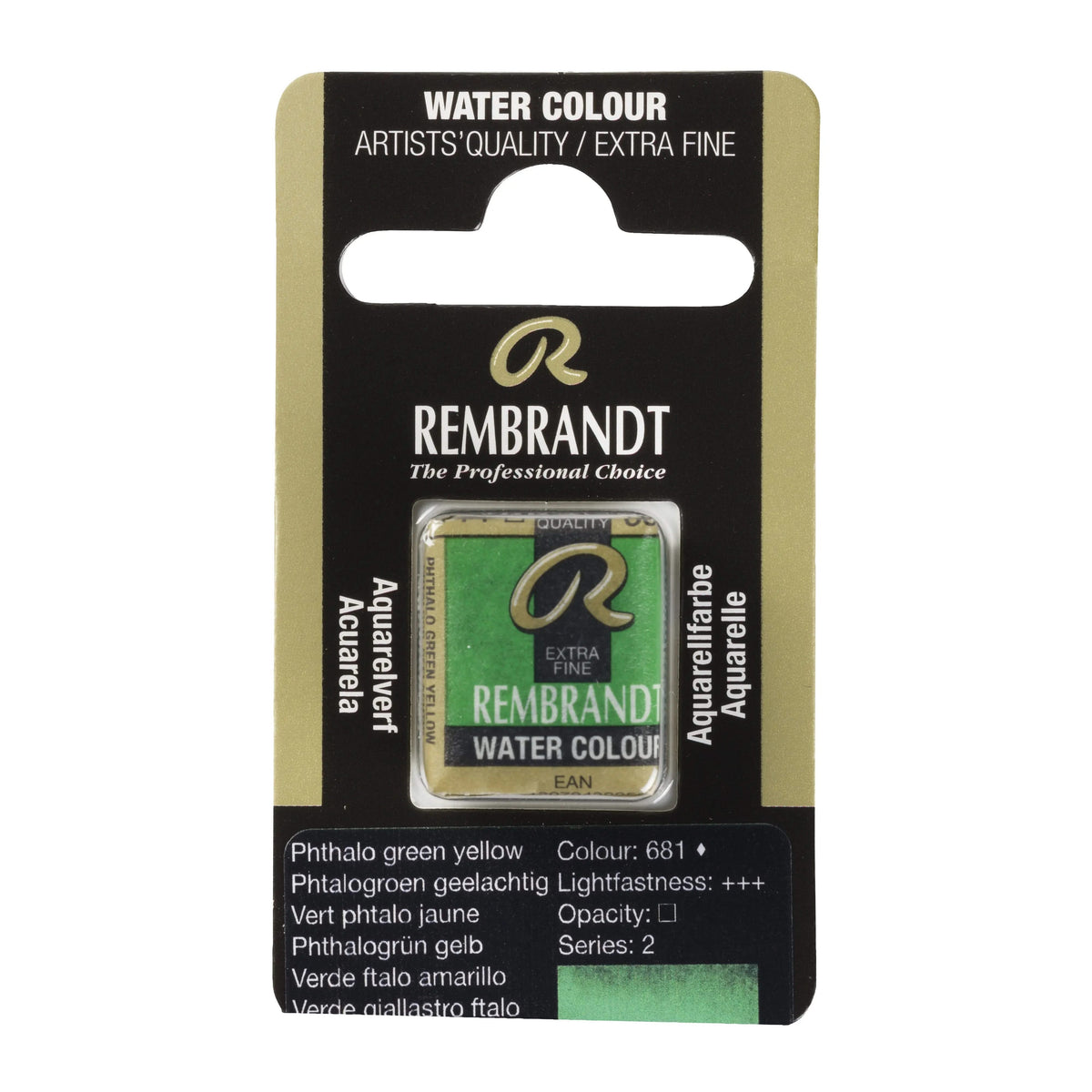 Rembrandt Aquarellfarbe Näpfchen Phthalogrün Gelb 681 - Kidis Art