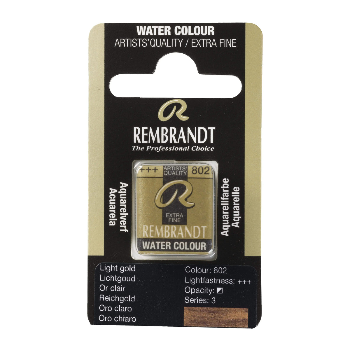 Rembrandt Aquarellfarbe Näpfchen Reichgold 802 - Kidis Art