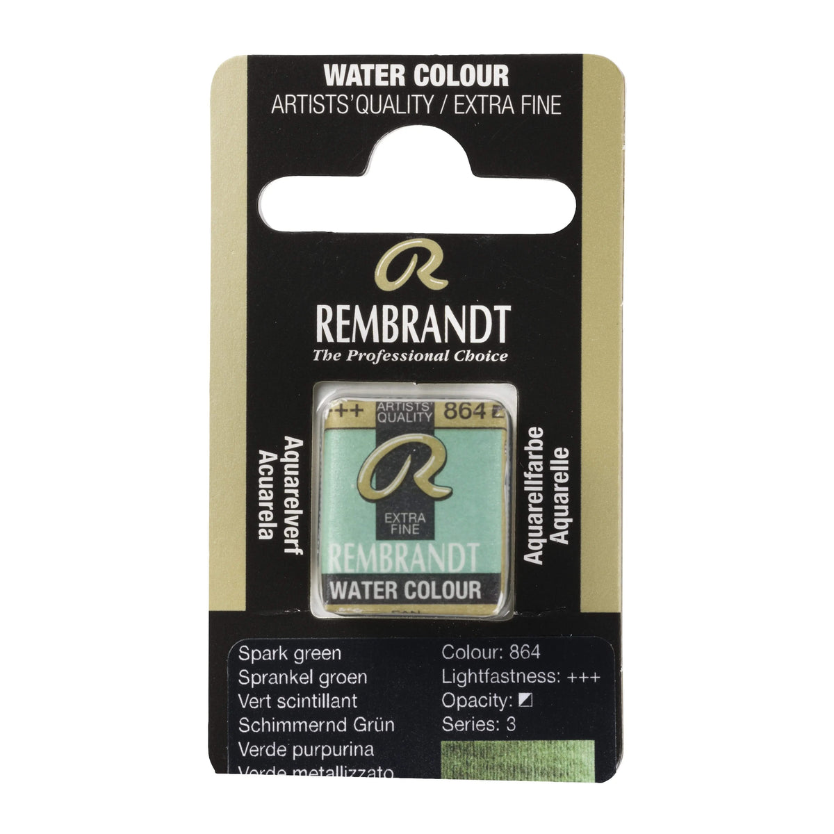 Rembrandt Aquarellfarbe Näpfchen Schimmernd Grün 864 - Kidis Art