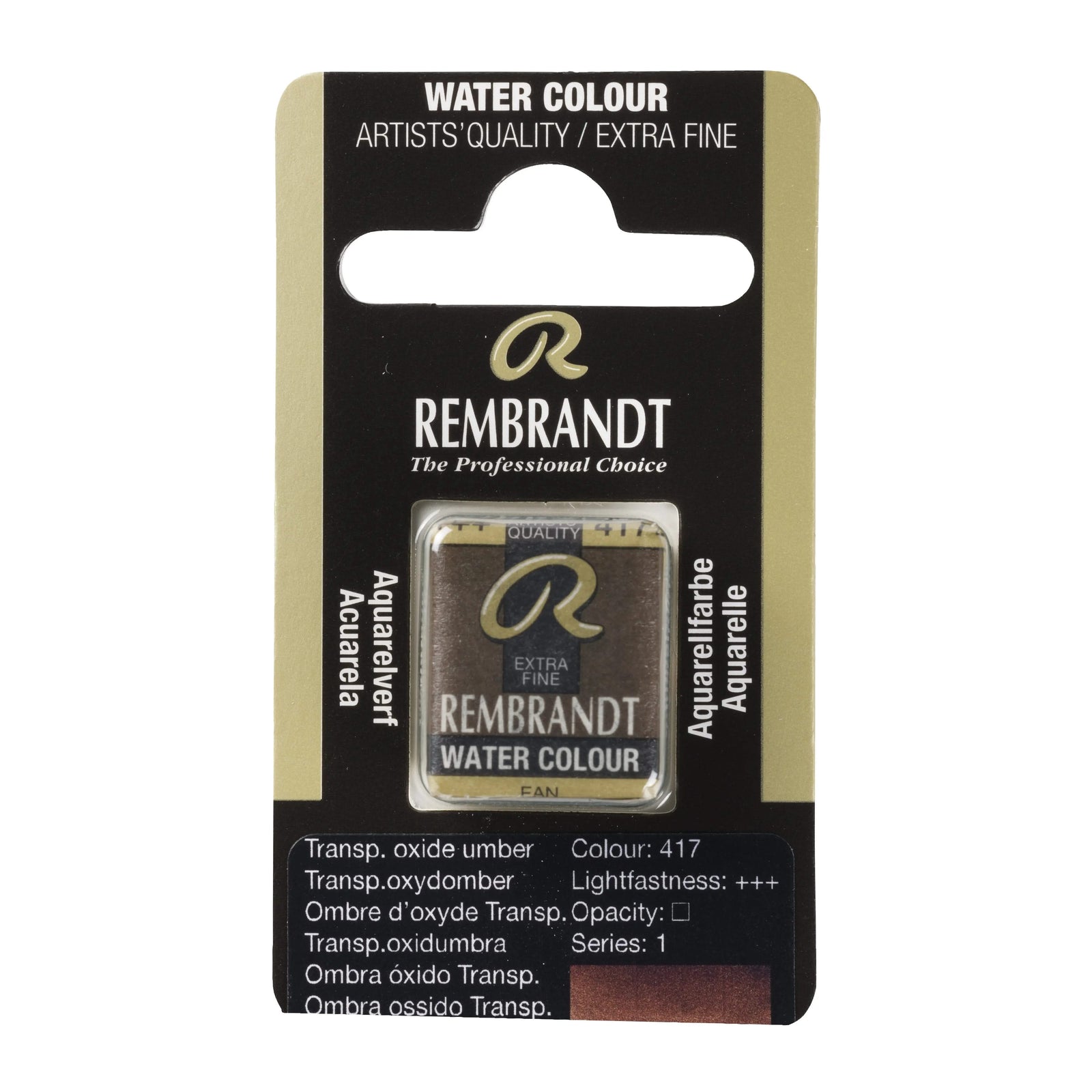 Rembrandt Aquarellfarbe Näpfchen Transparentoxidumbra 417 - Kidis Art