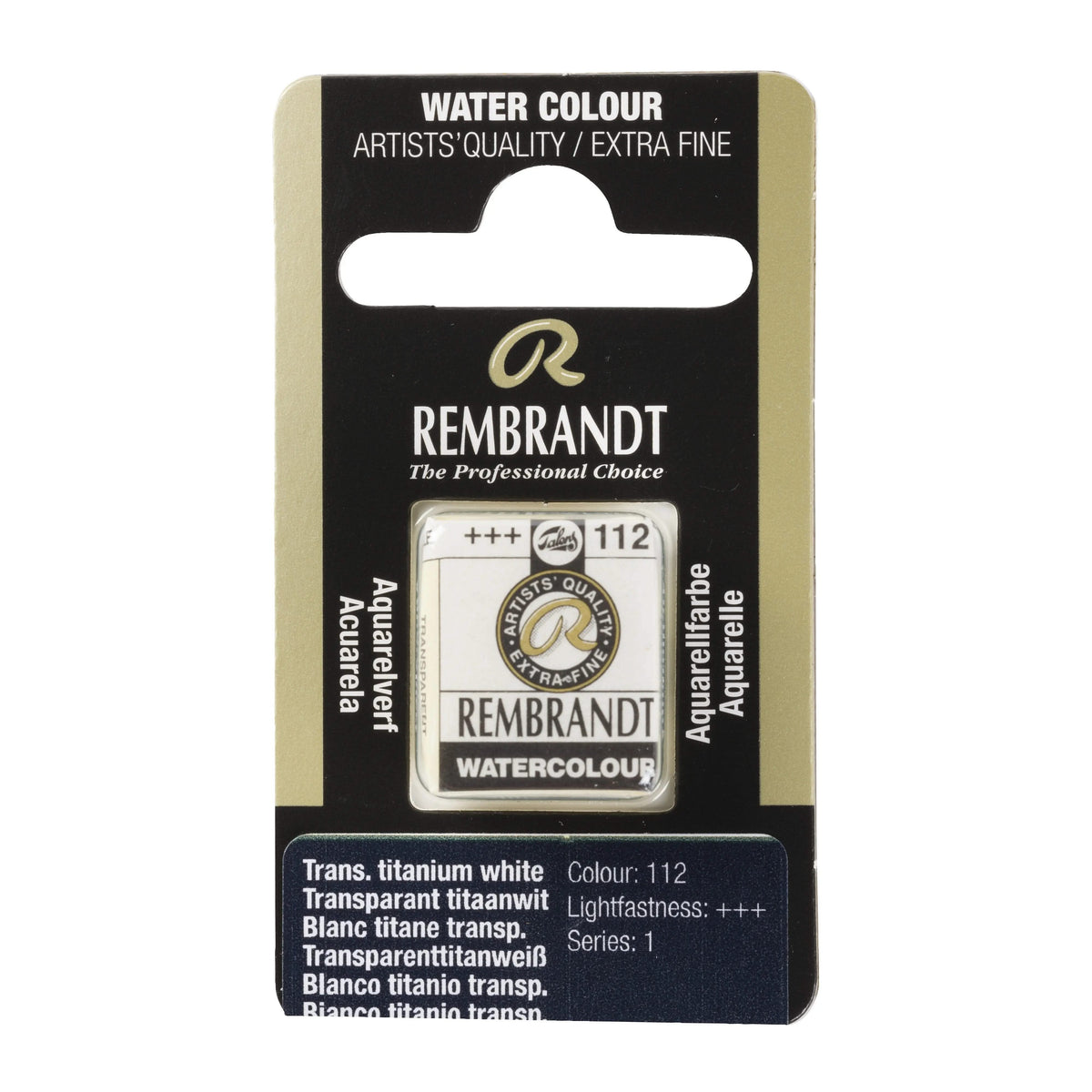 Rembrandt Aquarellfarbe Näpfchen Transparenttitanweiß 112 - Kidis Art