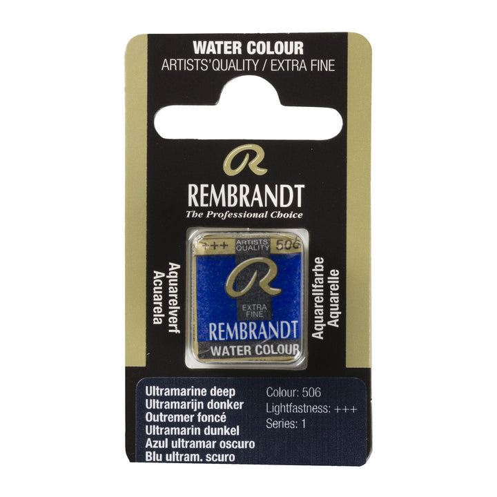 Rembrandt Aquarellfarbe Näpfchen Ultramarin Dunkel 506