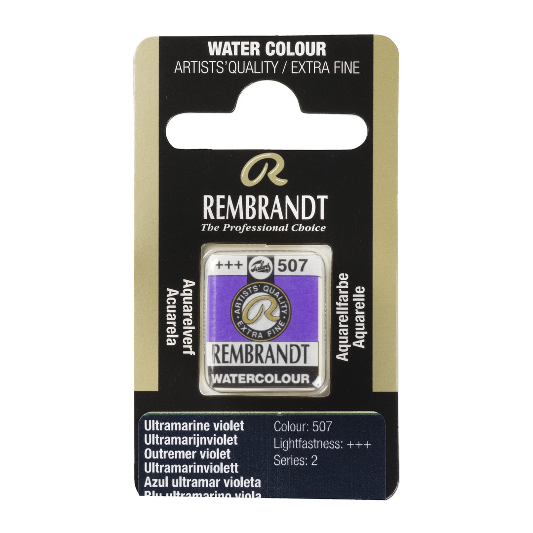 Rembrandt Aquarellfarbe Näpfchen Ultramarinviolett 507