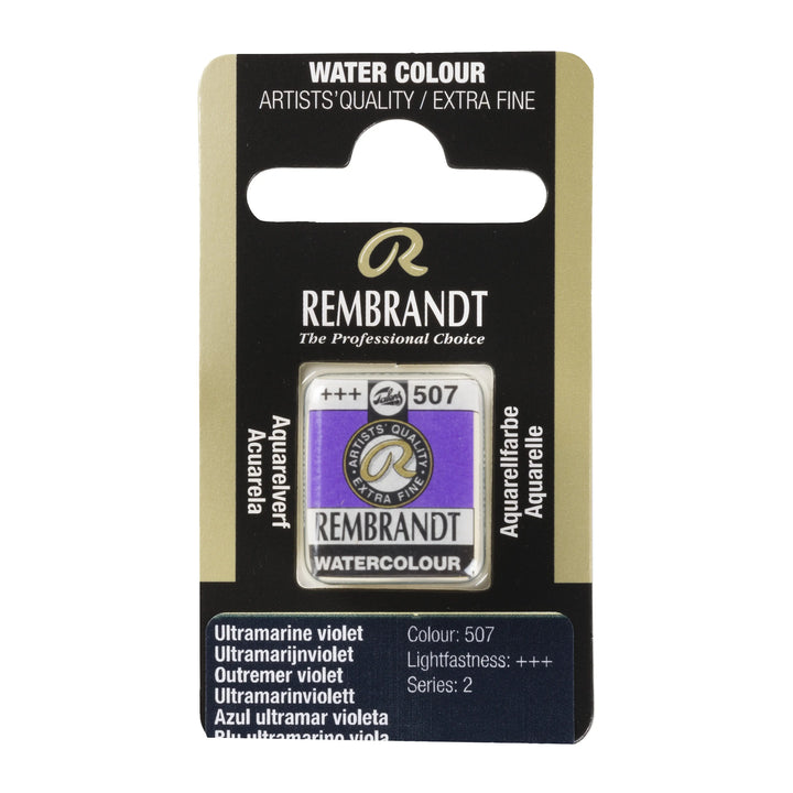 Rembrandt Aquarellfarbe Näpfchen Ultramarinviolett 507