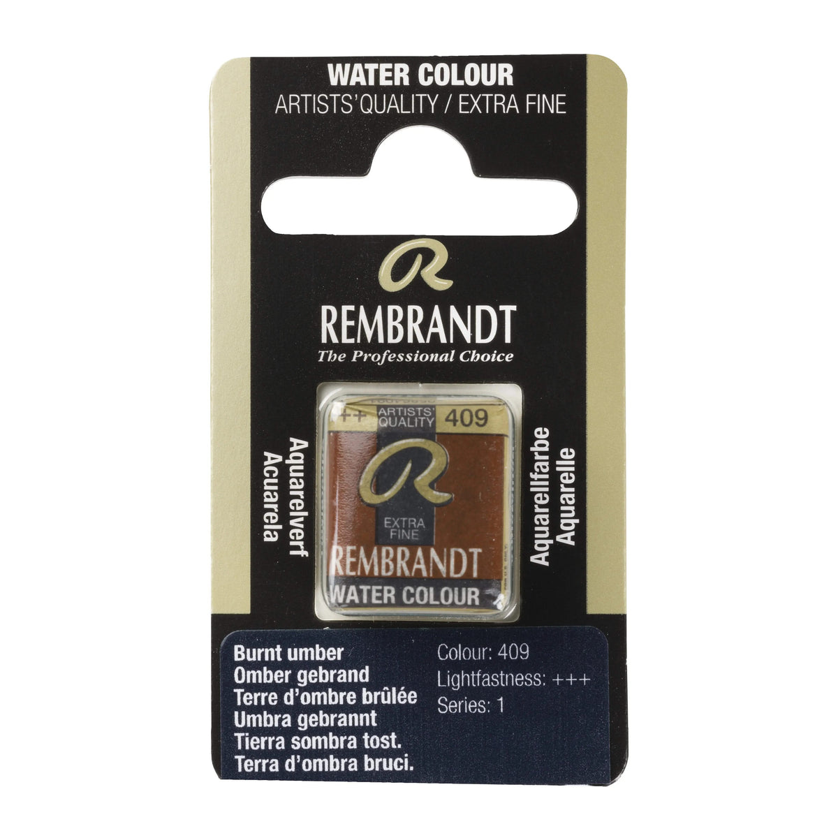 Rembrandt Aquarellfarbe Näpfchen Umbra Gebrannt 409 - Kidis Art