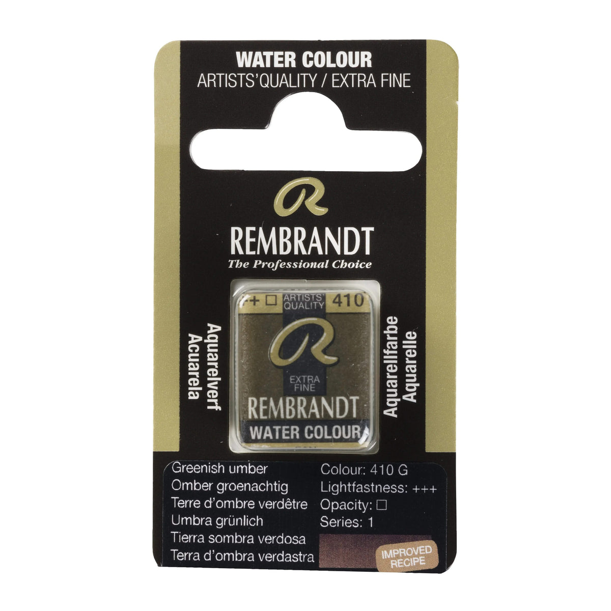 Rembrandt Aquarellfarbe Näpfchen Umbra Grünlich 410 - Kidis Art