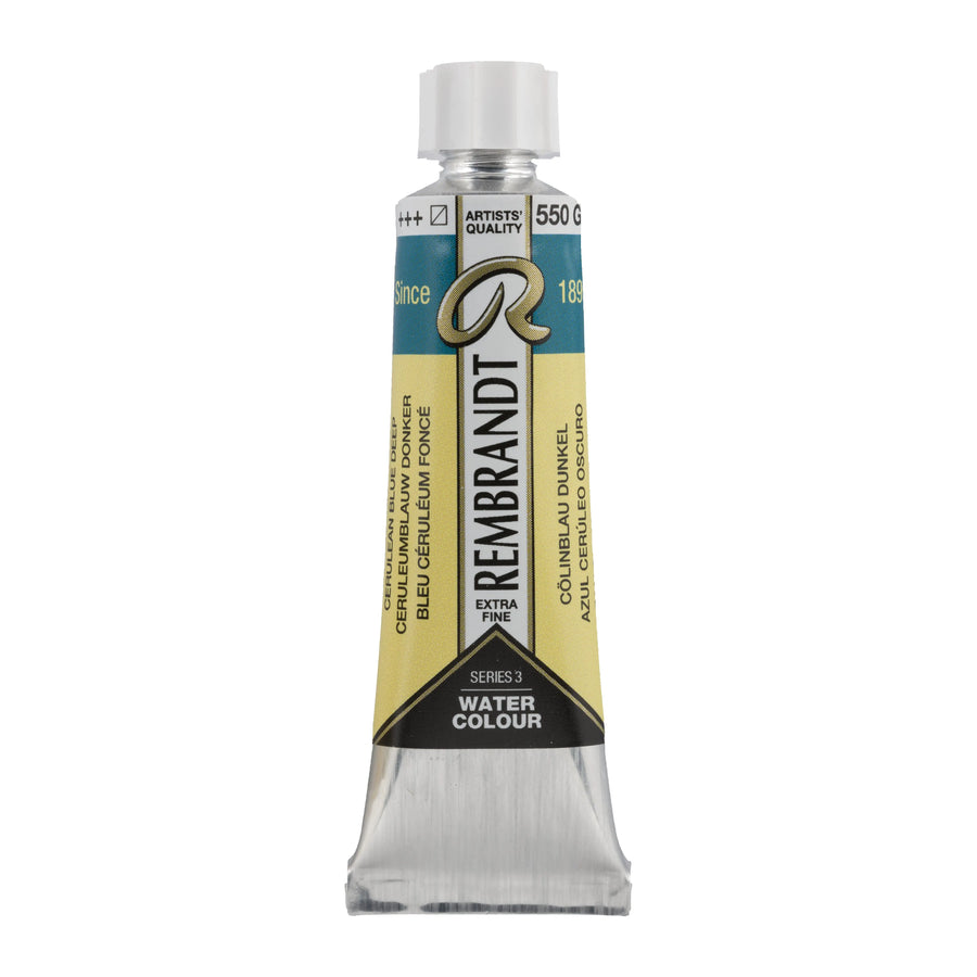 Rembrandt Aquarellfarbe Tube 10 ml Cölinblau Dunkel 550