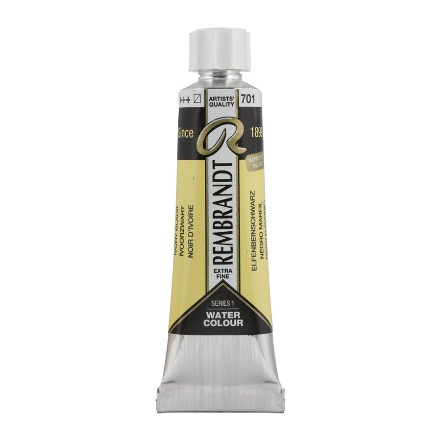 Rembrandt Aquarellfarbe Tube 10 ml Elfenbeinschwarz 701