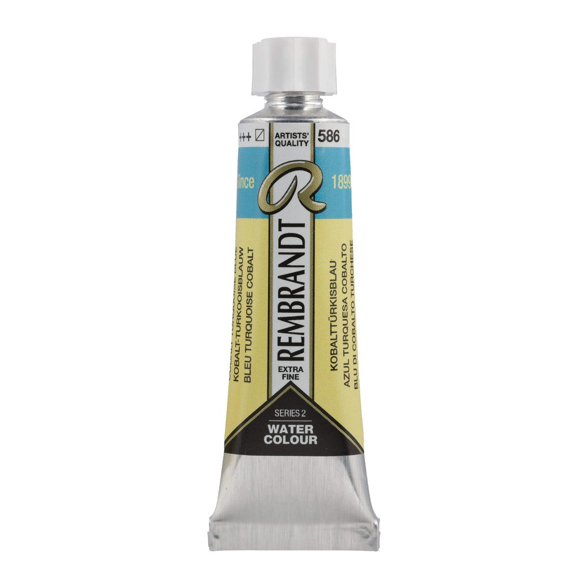 Rembrandt Aquarellfarbe Tube 10 ml Kobalttürkisblau 586 - Kidis Art