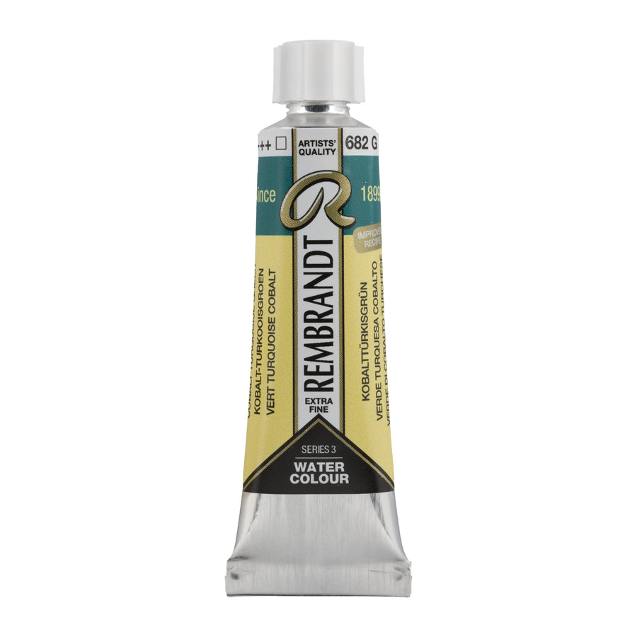 Rembrandt Aquarellfarbe Tube 10 ml Kobalttürkisgrün 682