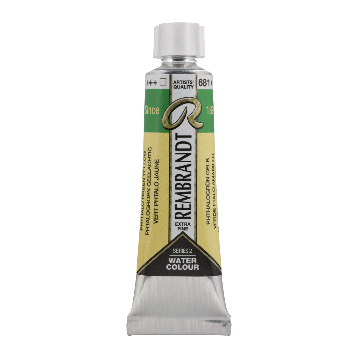 Rembrandt Aquarellfarbe Tube 10 ml Phthalogrün Gelb 681 - Kidis Art