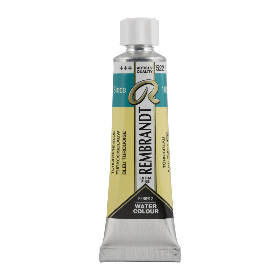 Rembrandt Aquarellfarbe Tube 10 ml Türkisblau 522
