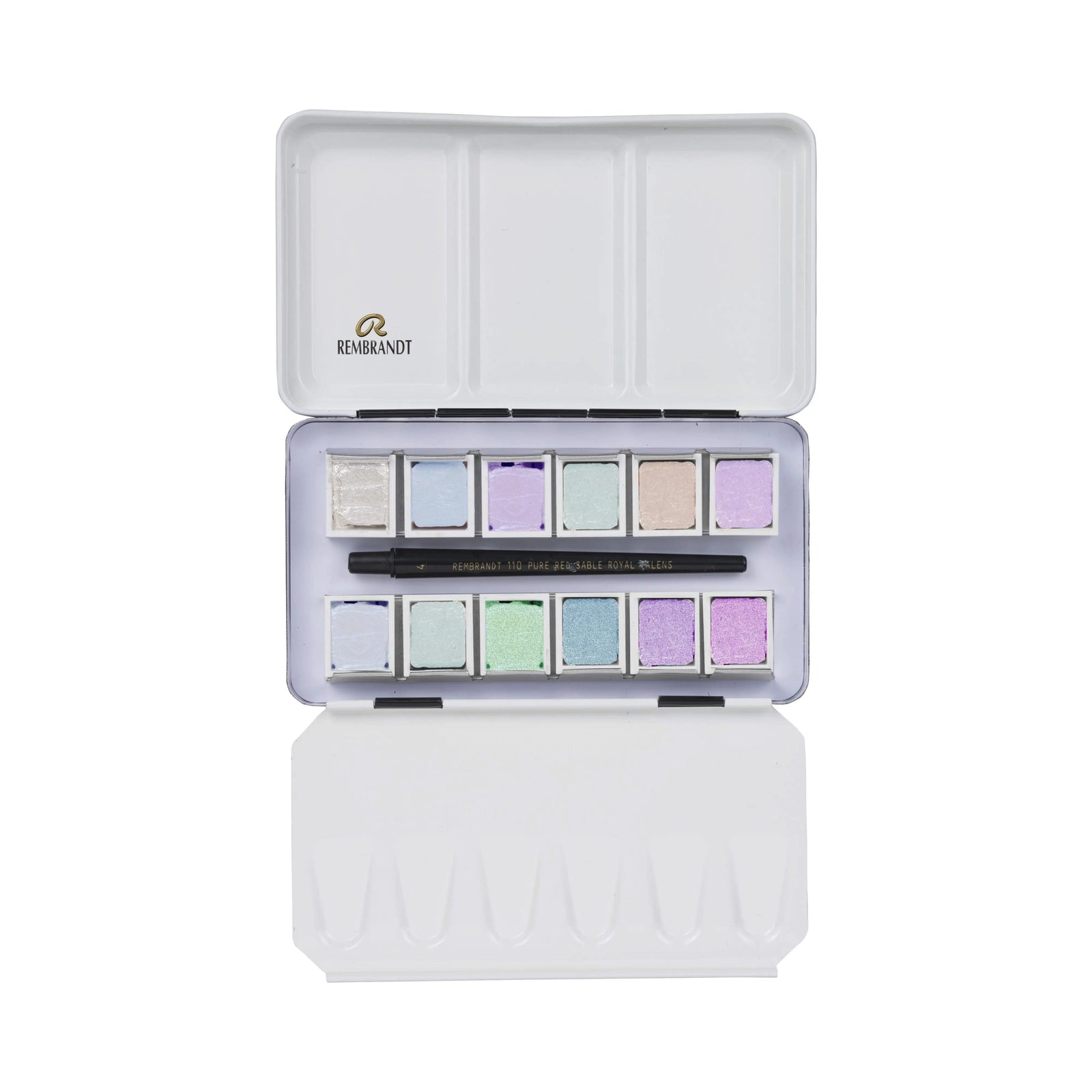 Rembrandt Aquarellfarben-Set im Metalletui mit Spezialeffekt-Farben | 12 Näpfchen + Pinsel - Kidis Art