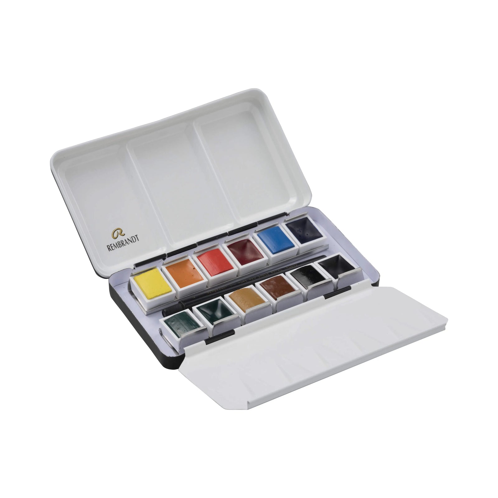 Rembrandt Aquarellfarben-Set im Metalletui mit monopigmentierte Farbauswahl I 12 Näpfchen + Pinsel - Kidis Art