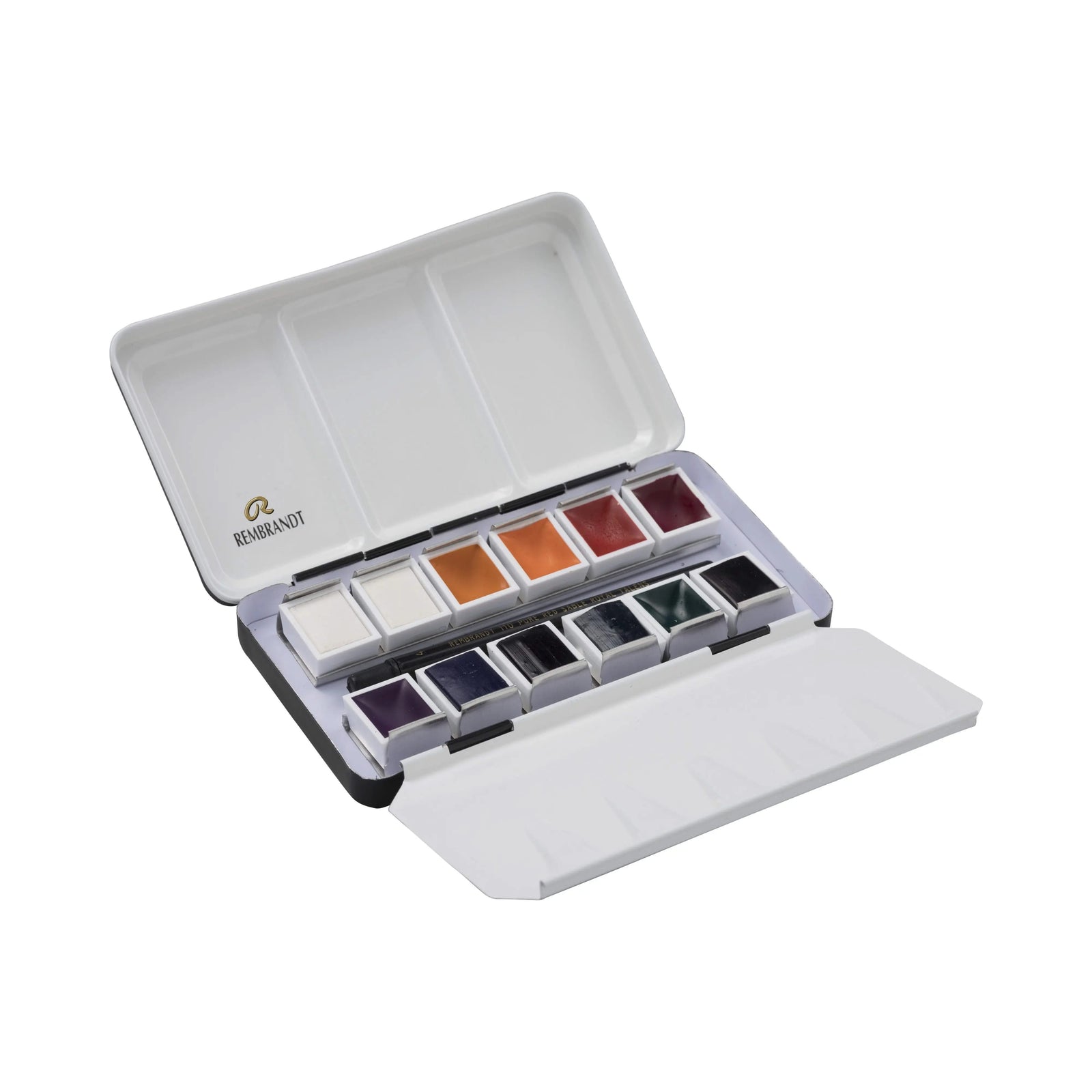 Rembrandt Aquarellfarben-Set im Metalletui zum Mischen mit Deckweiß I 12 Näpfchen + Pinsel - Kidis Art