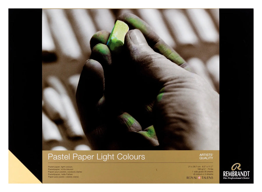 Rembrandt Pastellpapier helle Farben A4 | 21 x 29,7 cm, 160 g, 30 Blatt