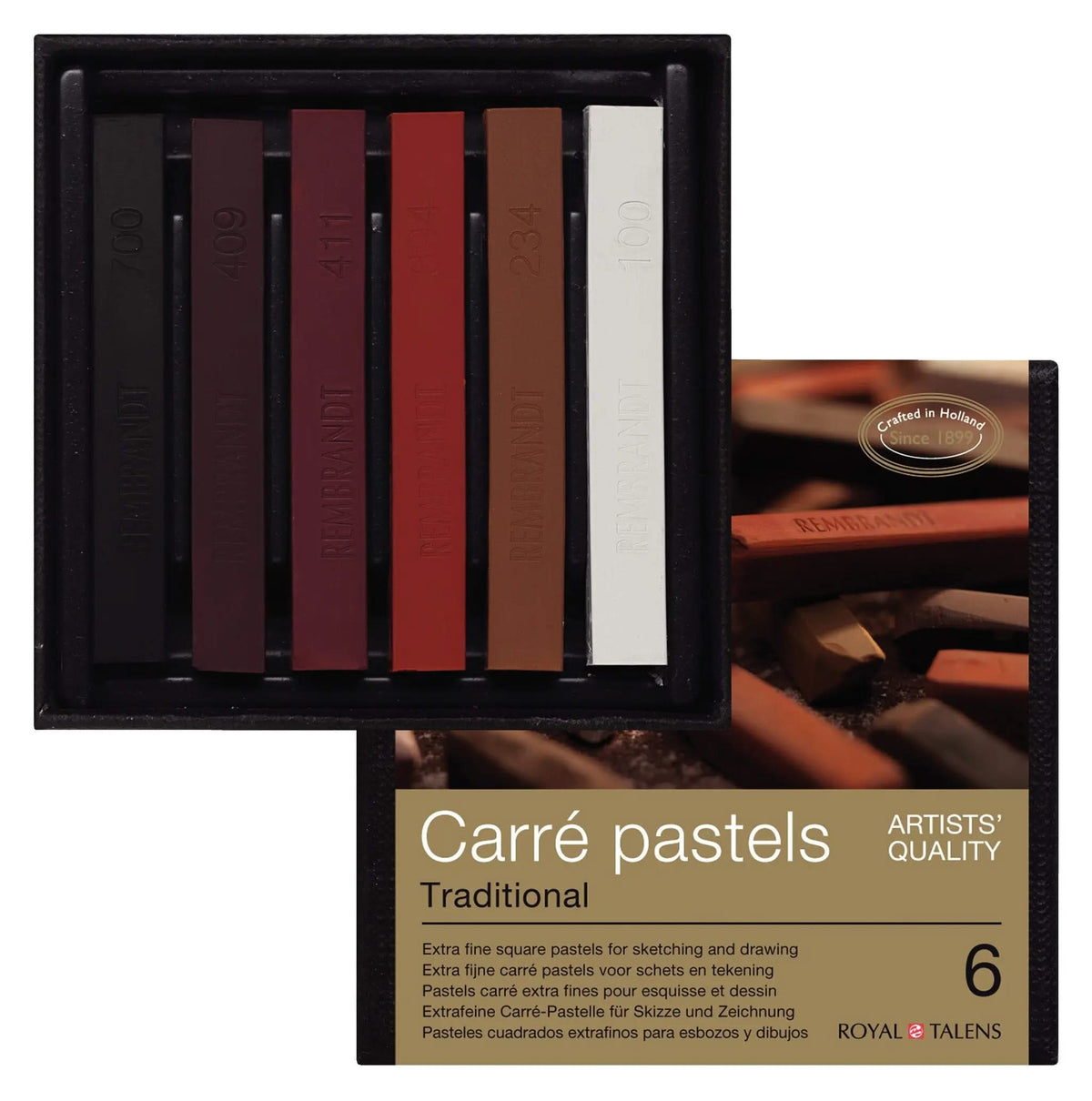 Rembrandt Set Carré Pastelle | 6 Farben - Kidis Art