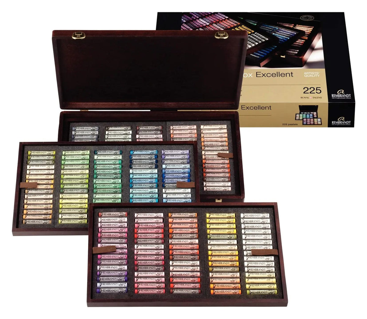 Rembrandt Set weiche Pastelle im Holzkasten Excellent, 225 ganze Pastelle - Kidis Art