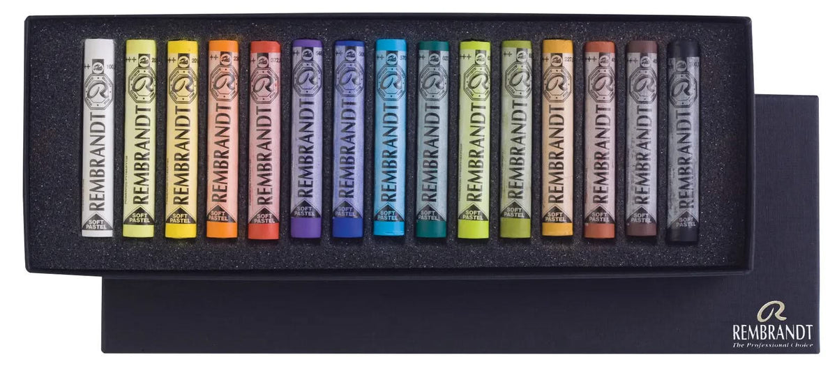 Rembrandt Set weiche Pastelle, 15 ganze Pastelle - Kidis Art