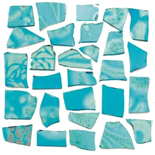 Retro-Mosaic 100g türkis/silb.