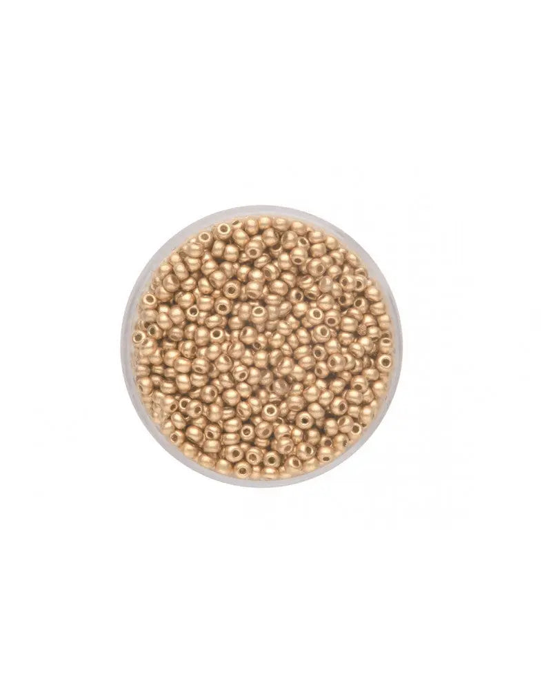 Rocailles 2,6mm met. goldbraun