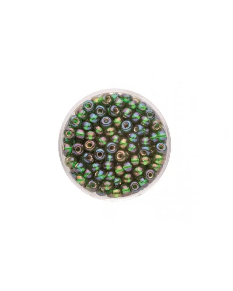 Rocailles 4,5mm 17g d'grün AB - Kidis Art