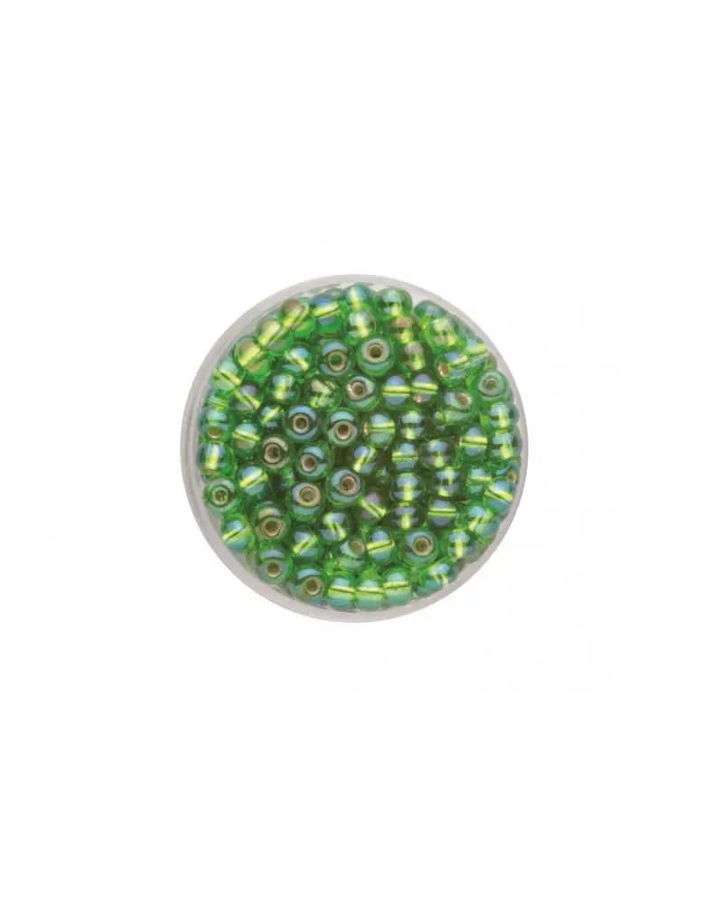 Rocailles 4,5mm 17g grün AB - Kidis Art