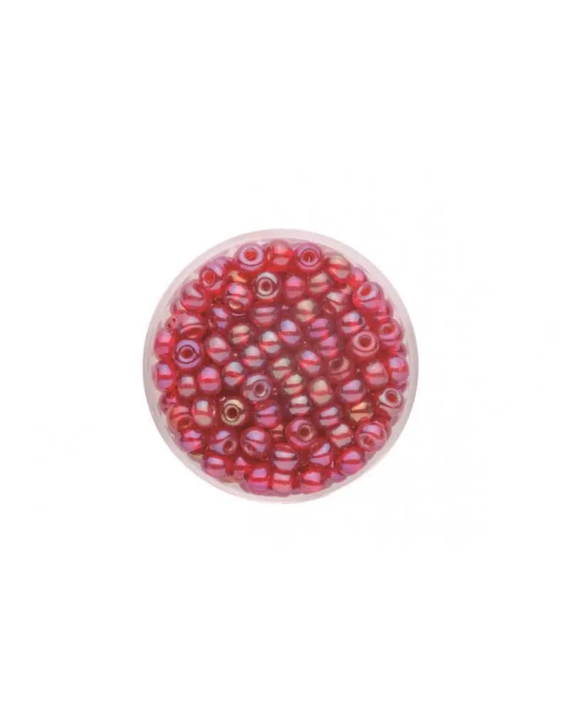 Rocailles 4,5mm 17g rot AB - Kidis Art