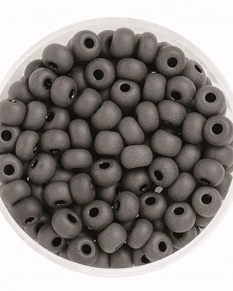Rocailles 4,5mm opak schwarz