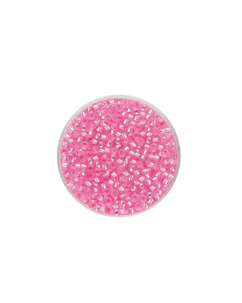 Rocailles Silbereinzug rosa