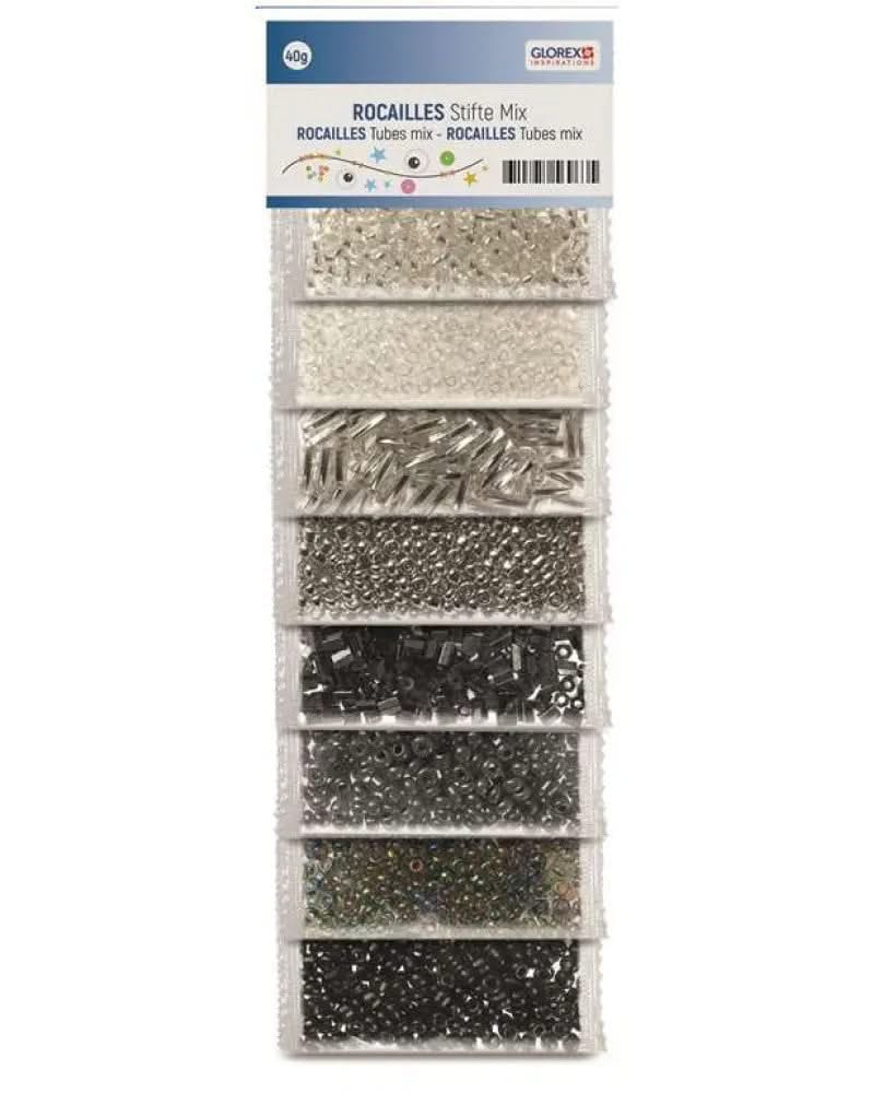 Rocailles/Stifte Mix, 8Fb. 40g - Kidis Art
