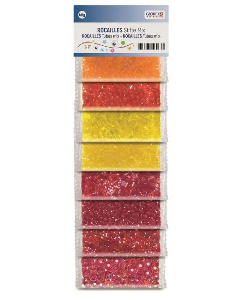 Rocailles/Stifte Mix, Orange - Kidis Art