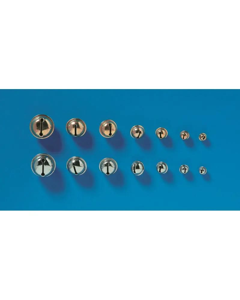 Silberne und goldene Rollenglöckchen 11mm, Glöckchen Set für Dekoration