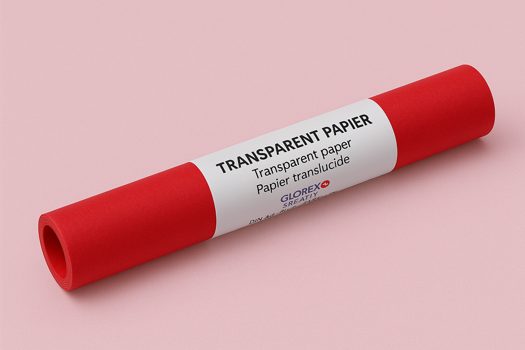 Transparentpapier rot 1 Rolle - Kidis Art