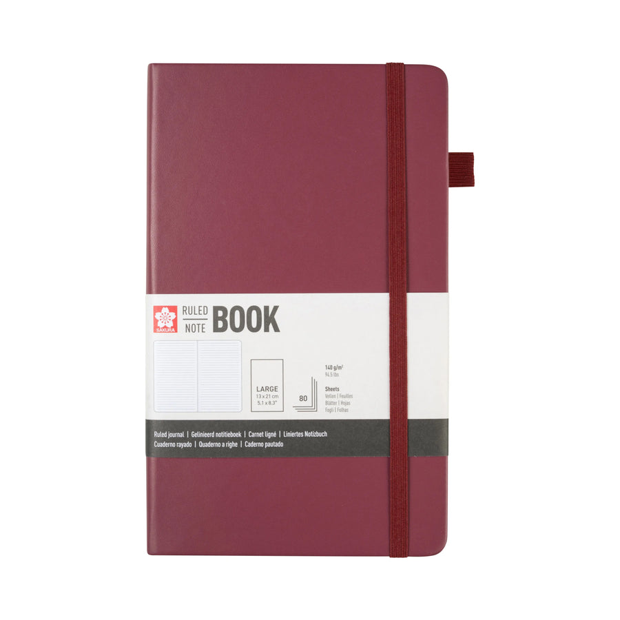 SAKURA RULED BOOK 13X21 MAULBEERE FSC MIX