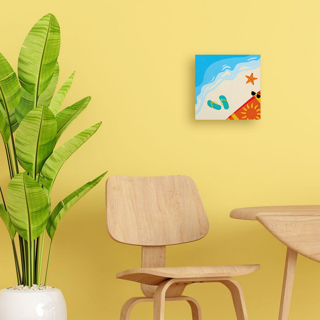 Mini Malen nach Zahlen mit Rahmen 20x20cm - Zum Strand