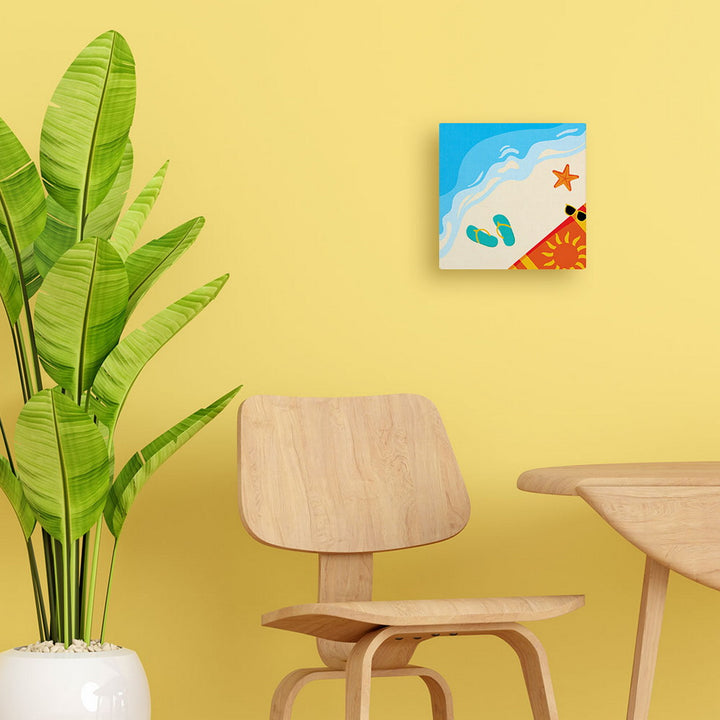 Mini Malen nach Zahlen mit Rahmen 20x20cm - Zum Strand