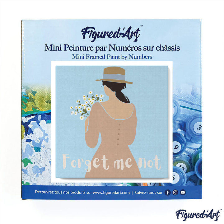 Mini Malen nach Zahlen mit Rahmen 20x20cm - Vergiss mich nicht