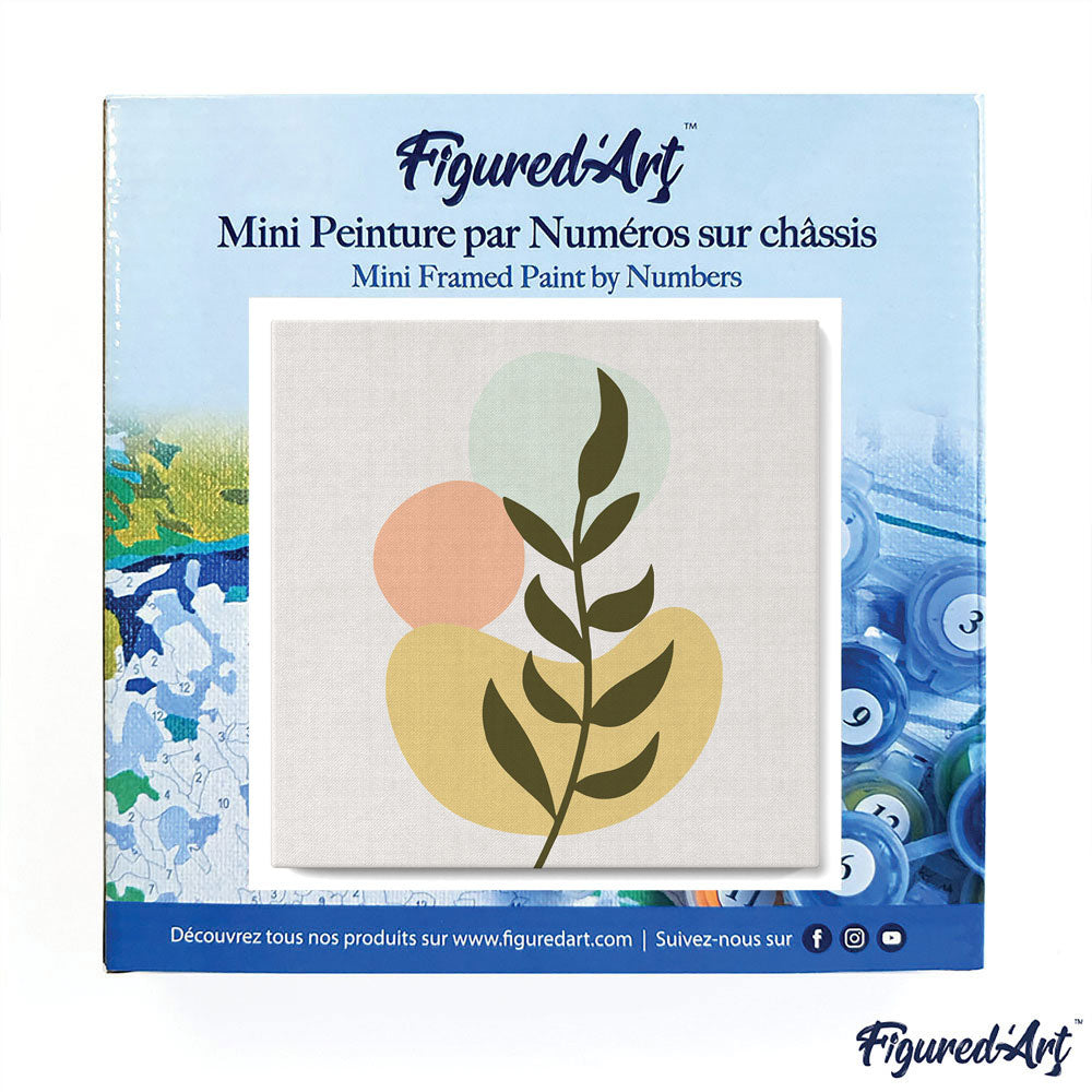 Mini Malen nach Zahlen mit Rahmen 20x20cm - Pflanze