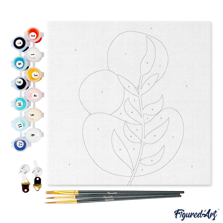 Mini Malen nach Zahlen mit Rahmen 20x20cm - Pflanze