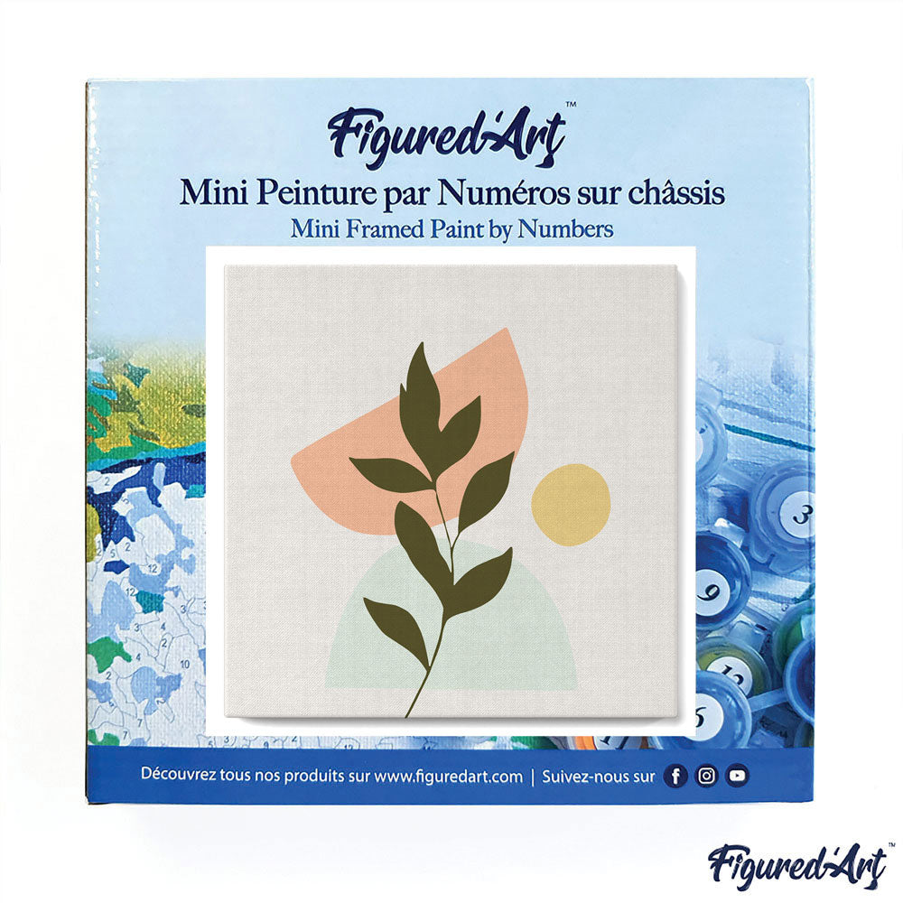 Mini Malen nach Zahlen mit Rahmen 20x20cm - Pflanze 4