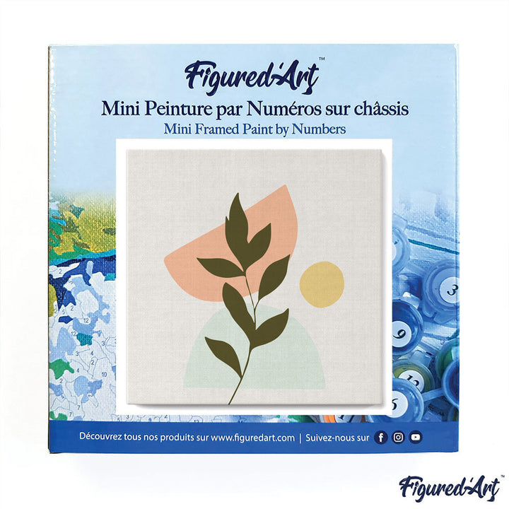 Mini Malen nach Zahlen mit Rahmen 20x20cm - Pflanze 4
