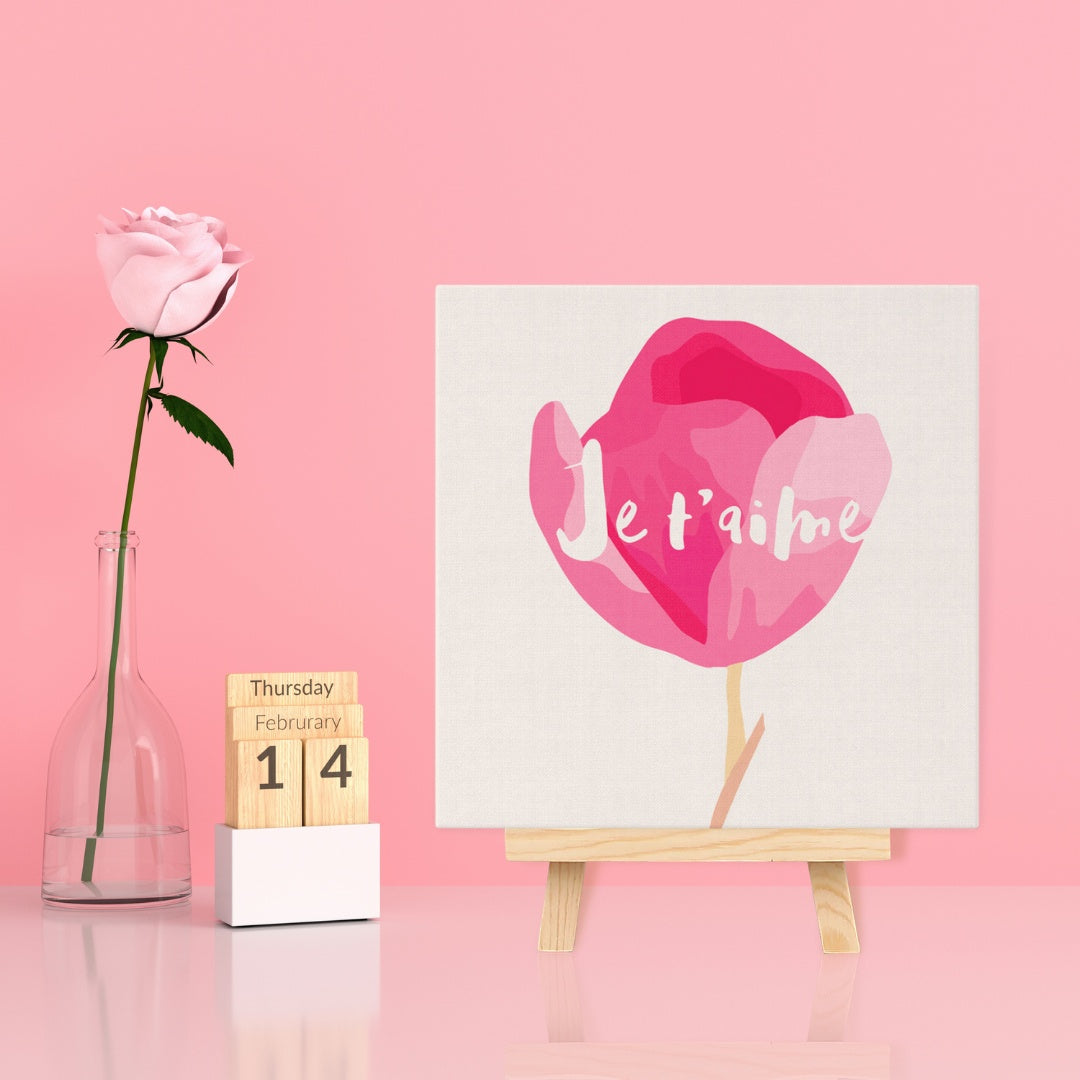 Mini Malen nach Zahlen mit Rahmen 20x20cm - Ich liebe Dich - Kidis Art