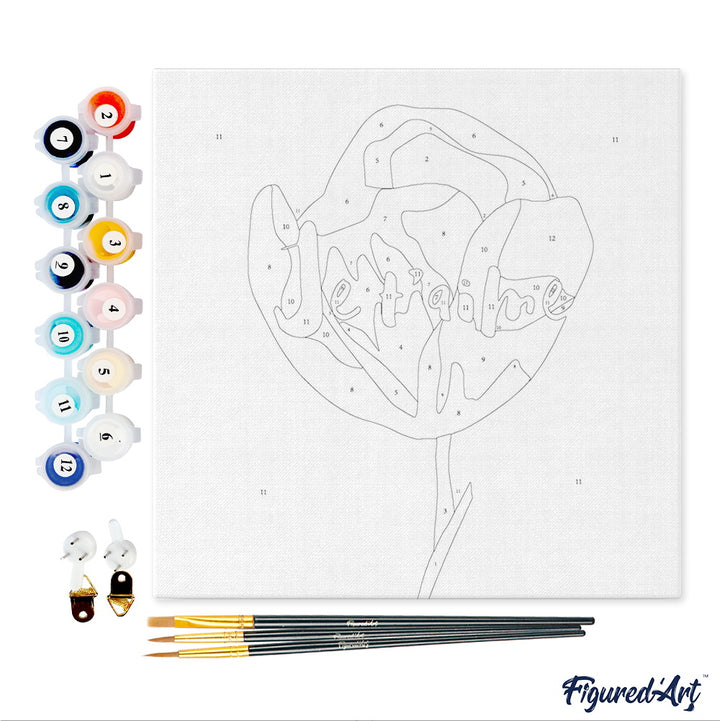 Mini Malen nach Zahlen mit Rahmen 20x20cm - Ich liebe Dich