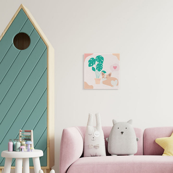 Mini Malen nach Zahlen mit Rahmen 20x20cm - Kleiner Hund